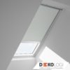 Velux Elektro Verdunkelungsrollo mit Führungsschienen grau