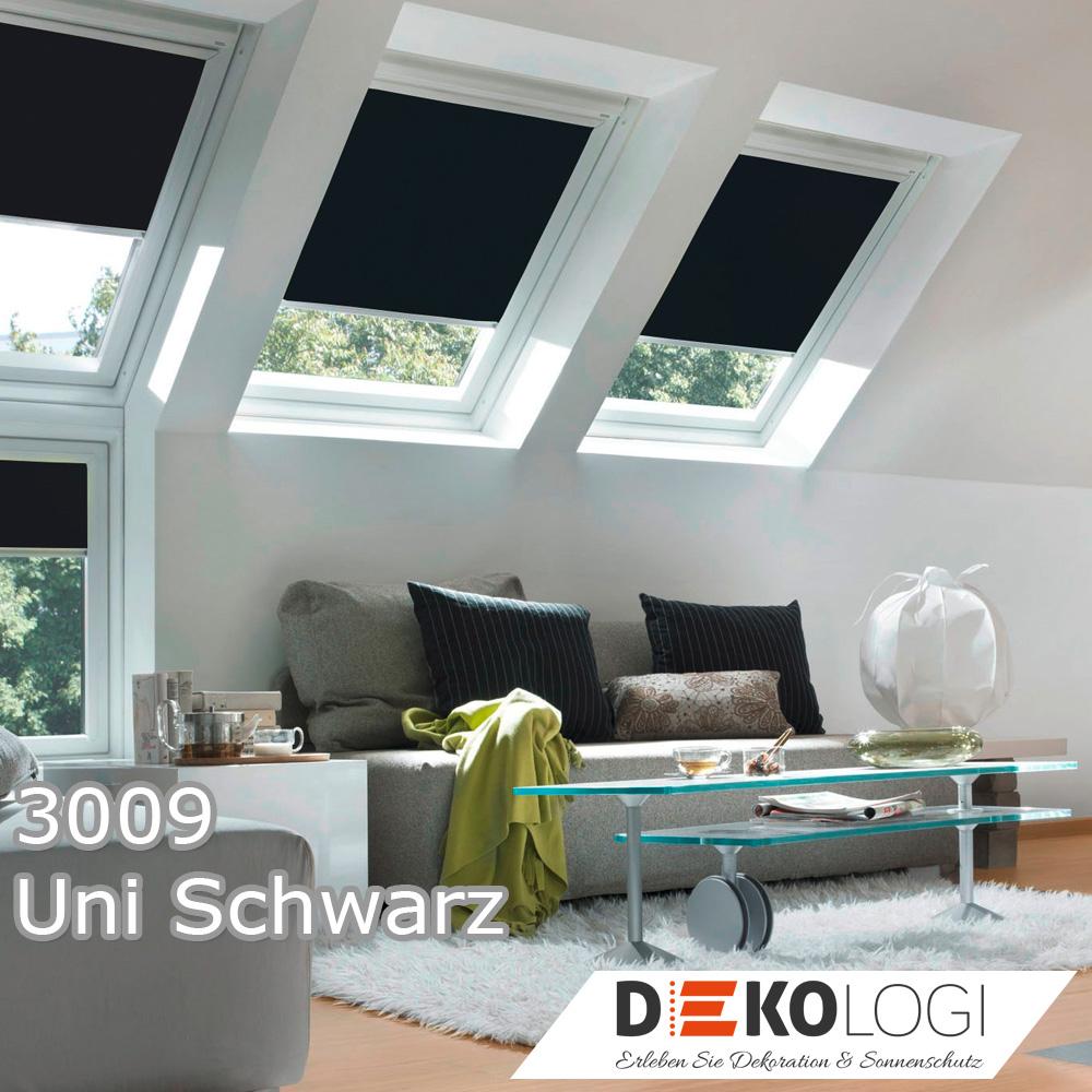 Dachfenster Solar Batterie Rollo 3009 Uni Schwarz