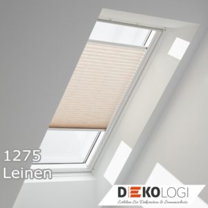 1275 Leinen Faltrollo Rollo Plissee FHL