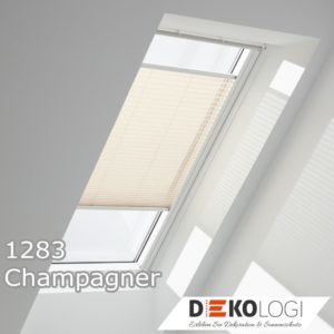 Dachfenster Plissee Dekor 1283 Champagner