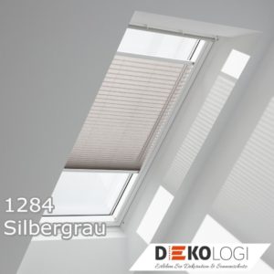 Dachfenster Plissee FHL 1284 Silbergrau