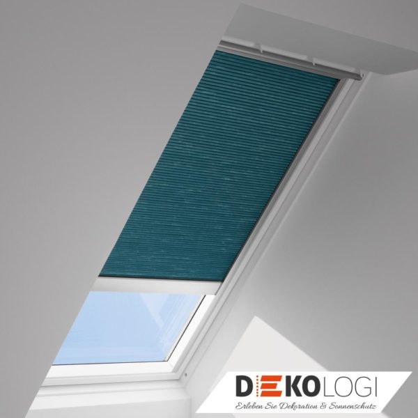 Velux Elektro Wabenplissee Dekor Türkis FMC