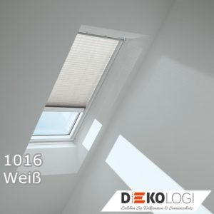 Dachfensterplissee Velux Dekor 1016 Weiß
