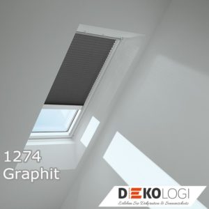 Faltstore mit Schienen Dekor 1274 Graphit