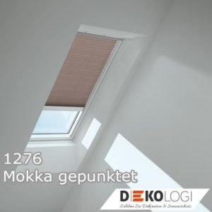 Original Velux Faltstores Dekor 1276 Mokka gepunktet