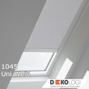 Original Velux Waben Faltstore FMC 1045 Uni Weiß solarbetrieben