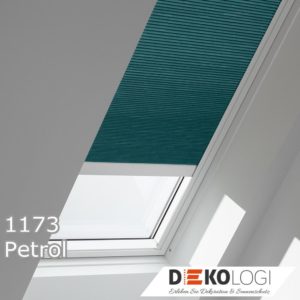 Velux Wabenplissee solarbetrieben in 1173 Petrol