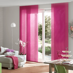 Zwei Flächenvorhänge in Pink