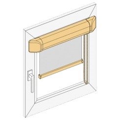 Piktogramm Maß Glasleistenrollo
