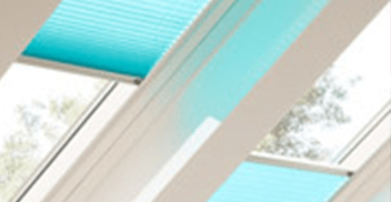 Türkise Plissee Sonderanfertigung nach Maß