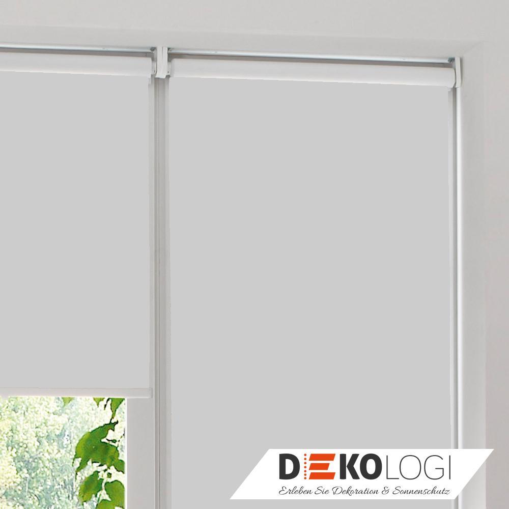 Zwei Rollo-Anlage weiß grau