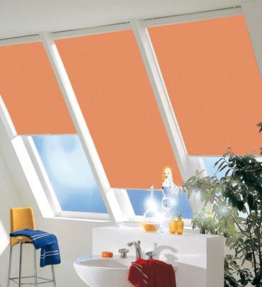 Dachfenster Sichtschutz Rollo in Orange für Roto