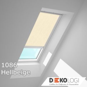 Original Velux Elektro Sichtschutzrollo 1086 Hellbeige