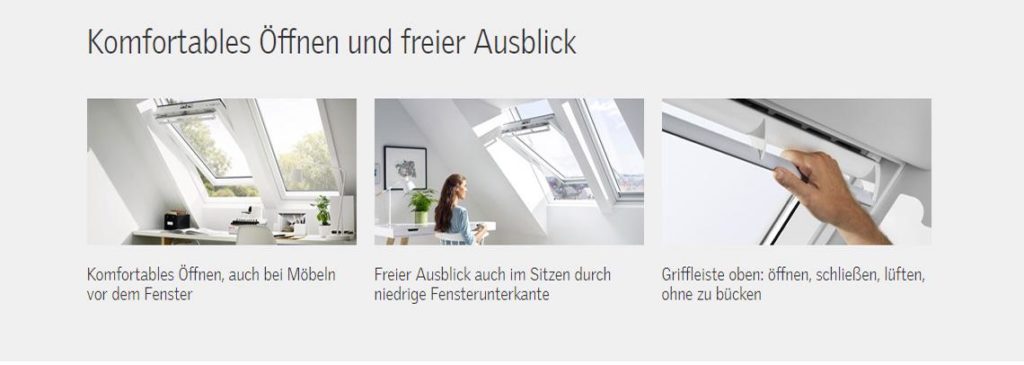 Komfortables Öffnen GGL GGU Velux
