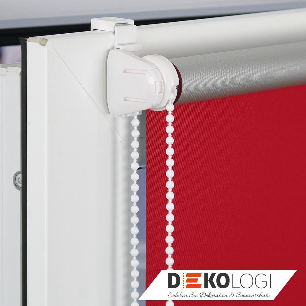Klemmfix Thermo Rollo 1 rot Verdunkelungsrollo ohne Bohren klemmen