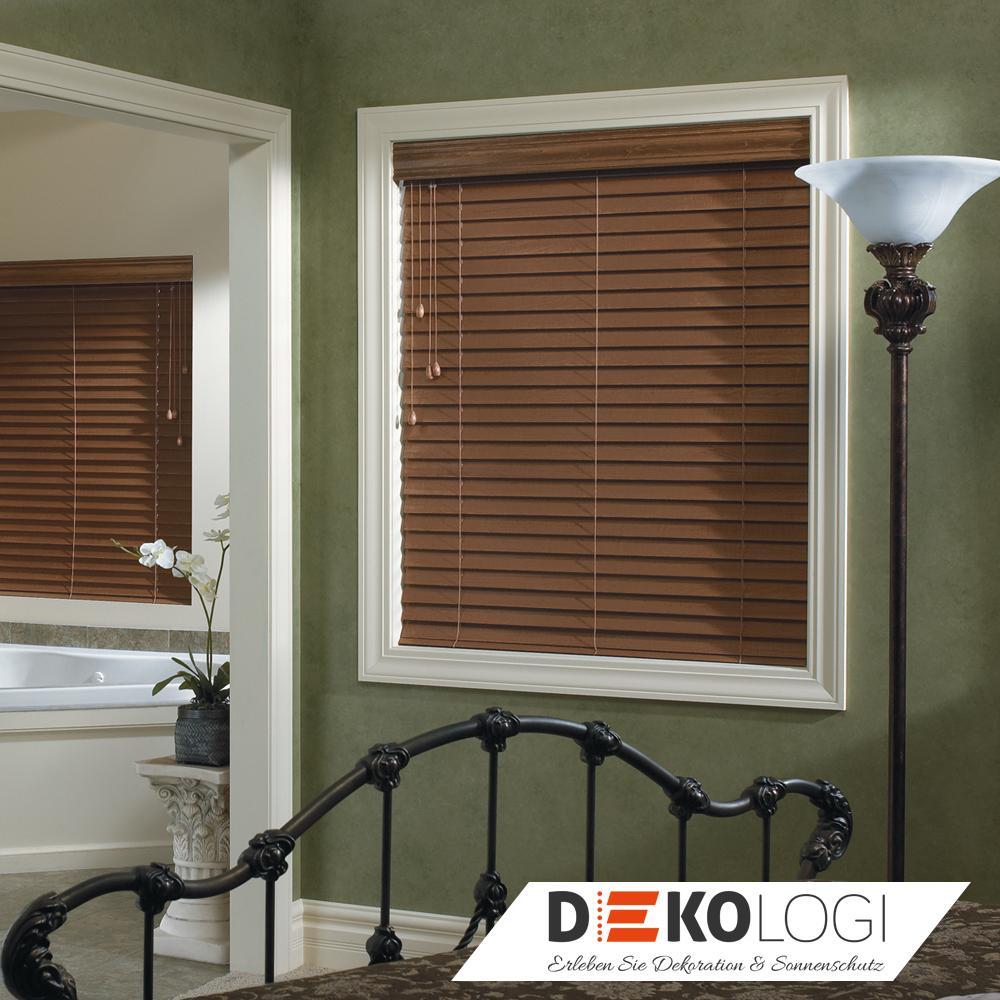 Holz Jalousie nach Maß Farbe Braun