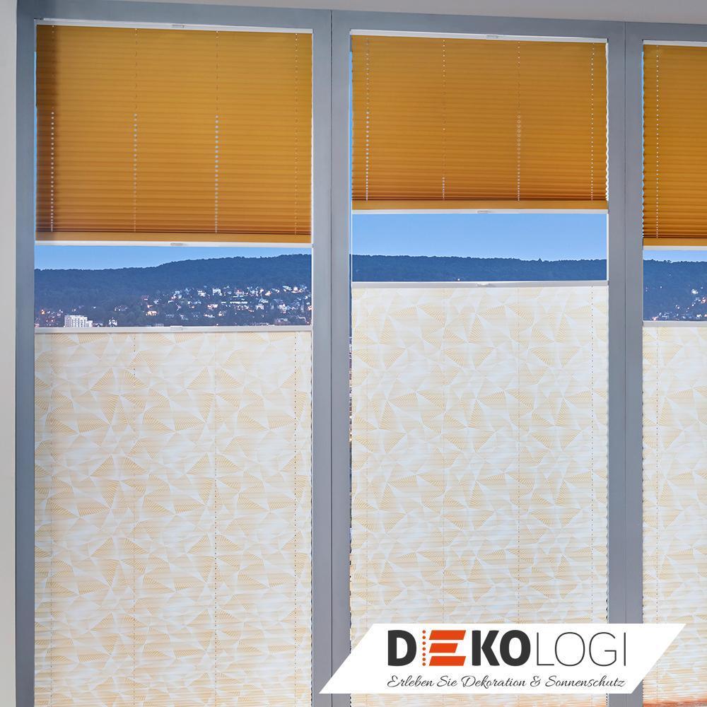 Drei Tag und Nacht Plissee Kombination Orange weiß