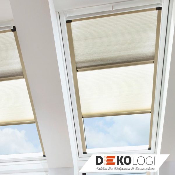 Dachfenster Plissee beige Roto Velux Fakro Braas
