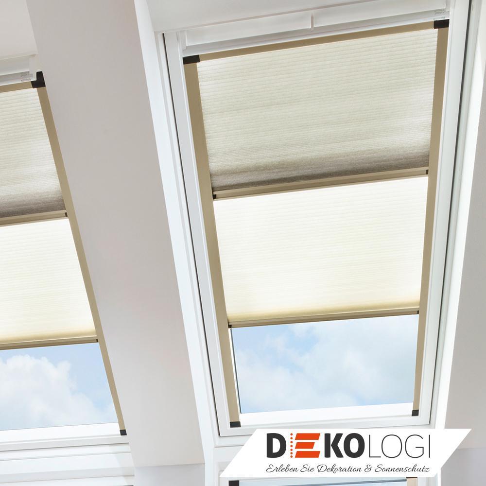 Dachfenster Plissee beige Roto Velux Fakro Braas