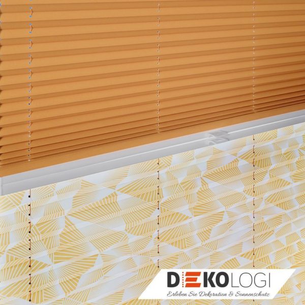 Drei Tag und Nacht Doppel Plissees mit zwei Stoffen