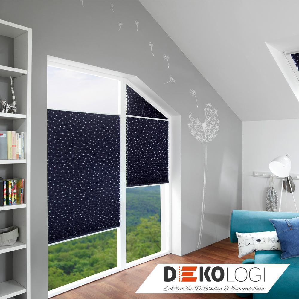 Raumbild Plissee dunkel Sondermaß Sonderform