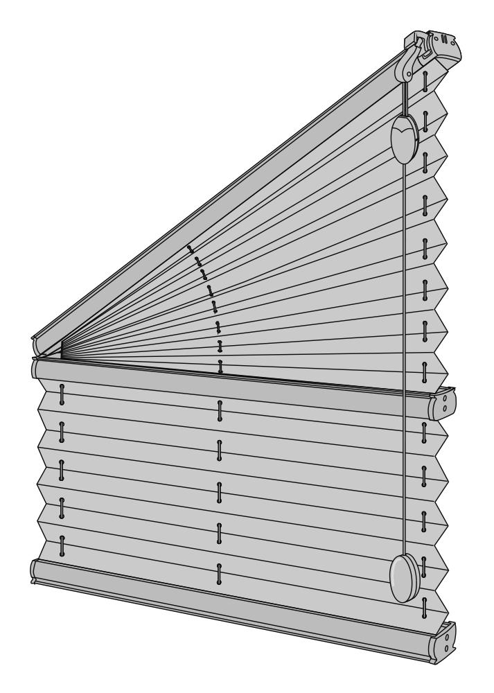 Sonderform Plissee Zeichnung