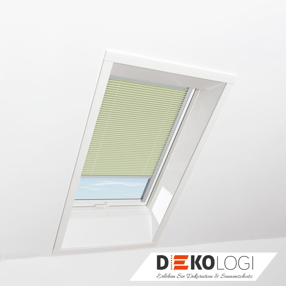 Roto Plissee grün und hellgrün