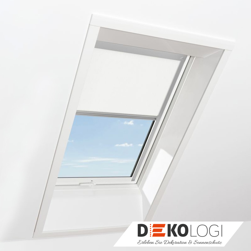 Graues Roto Sichtschutzrollo mit Schienen ZRE