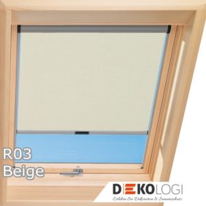 Roto Sichtschutzrollo mit Schienen R01 beige Original Rollo Sichtschutz