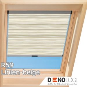 R59 Linien-beige Dachfenster Sichtschutz