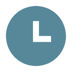 Grafik Symbol in blau L