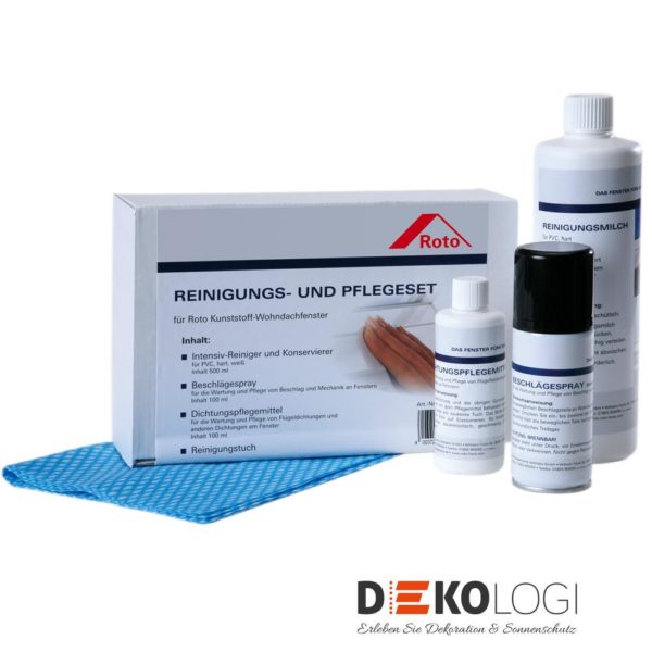 Roto Pflege Set Wartung Reinigung Dachfenster Wartungsanleitung Fenster reinigen Pflegehinweise Putzen Fensterrahmen