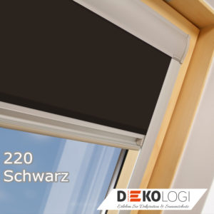 Verdunkelungsrollo mit Schienen Dekor 220 Schwarz