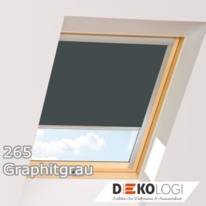 Fakro Verdunkelungsrollo ARF mit Führungsschienen 265 Graphitgrau