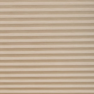 Sichtschutzplissee 667 Beige mit Streifen Führungsschienen