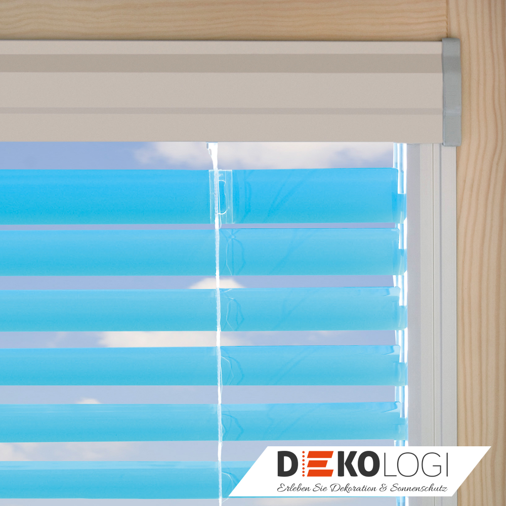 Lamellenfarbe blau Jalousie