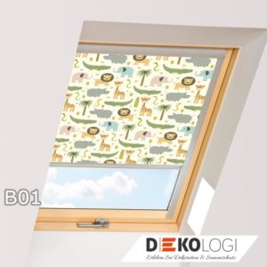 Dschungel Verdunkelungs-Rollo für Fakro Dekor B01