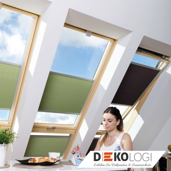 Fakro Plissee mit Wabentechnik APF grün