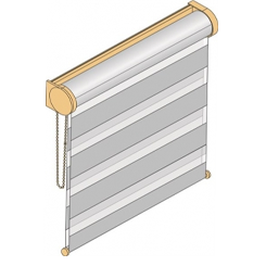 Doppelrollo mit Trägerprofil Produktaufbau