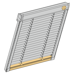 Jalousien für Dachfenster mit Drehknopf