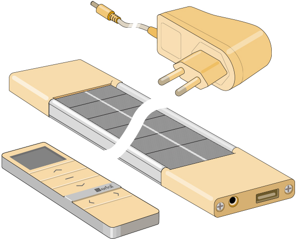 Fernbedienung für Akkurollo mit Steckdose