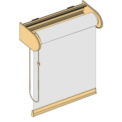 XL-Rollo mit Trägerprofil