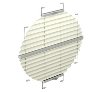 Rundbogen Plissee kreisförmig verspannt