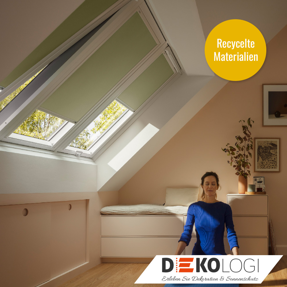 Umweltrollo von Velux in grün