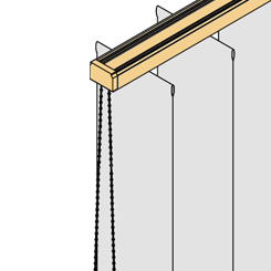 Lamellenvorhang mit Monokette