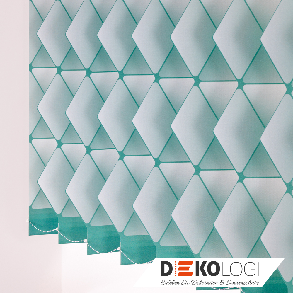 Design Lamellenvorhang im Grünton