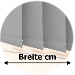 Maßvorhang Breite Detailbild grau