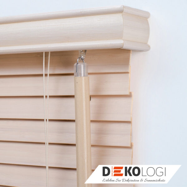 Sichtschutz für Fenster in beige Nahaufnahme