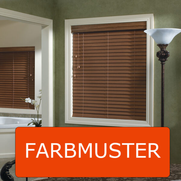 Farbmuster Holz Jalousien