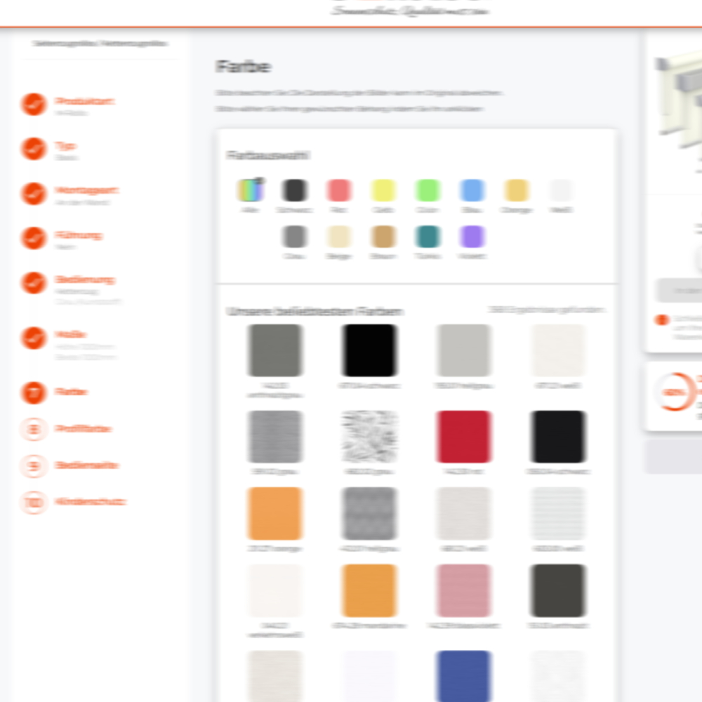 Konfigurations-Banner Online Shop